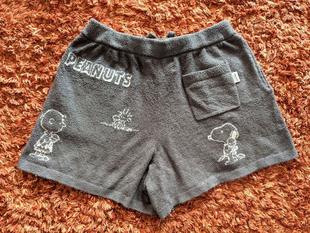 美品 ジェラートピケ スヌーピー コラボ ルームウェア セットアップ グレー Ｆ