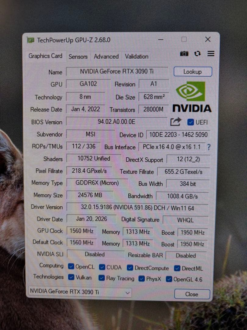 a*i様 GeForce RTX 3090 Ti MSI SUPRIM X 24