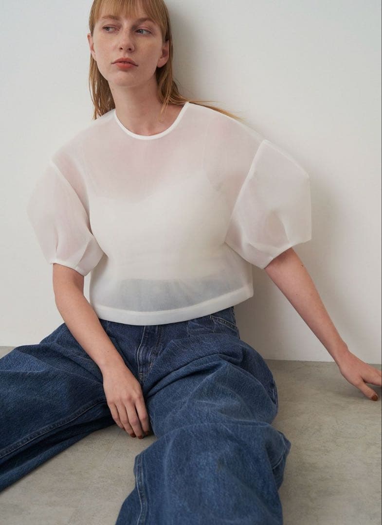 完売品★新品未使用タグ付　エレンディーク メッシュボンディングクロップドトップ