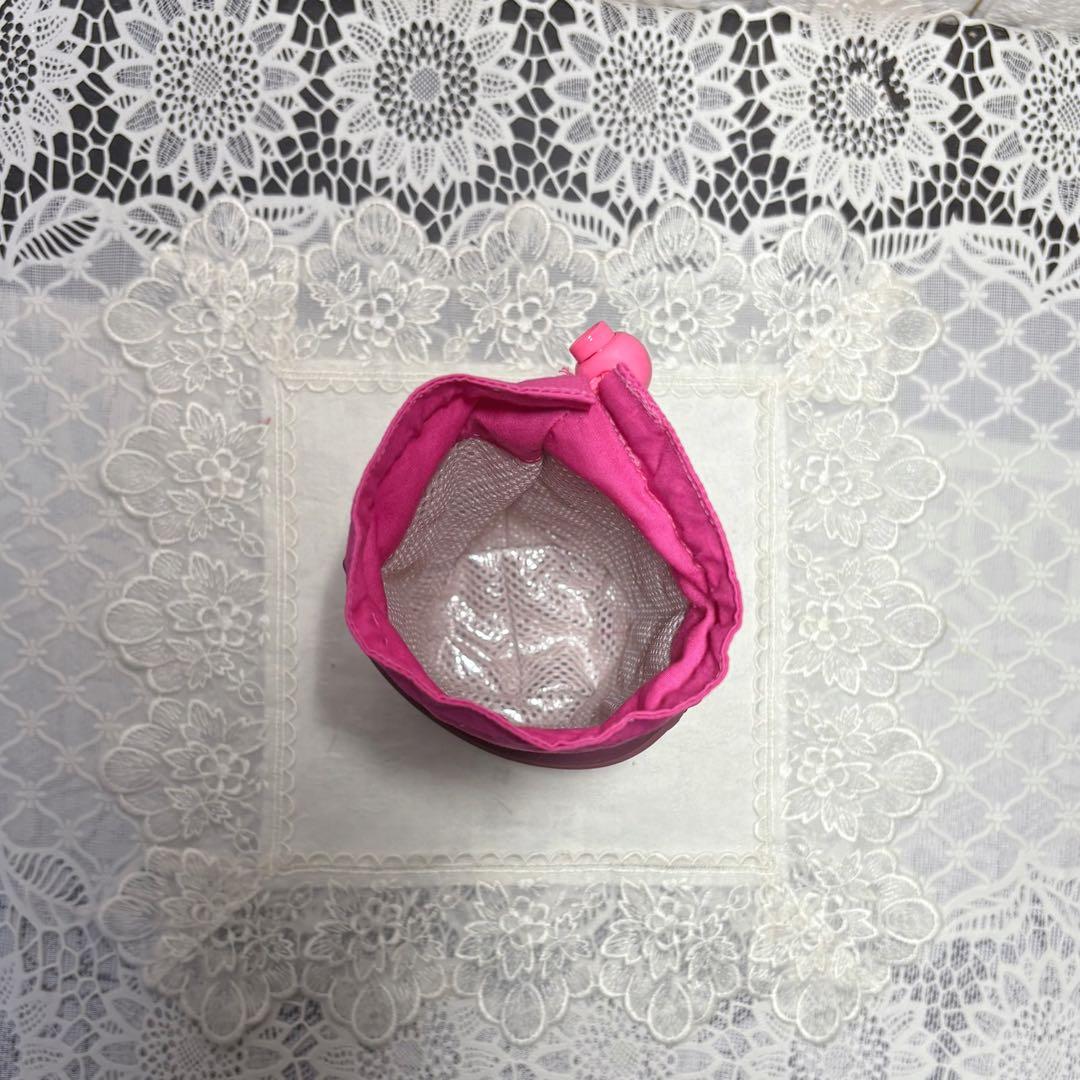ペットボトルカバー　輸入生地　薔薇柄/ピンク　本革持ち手　ハンドメイド