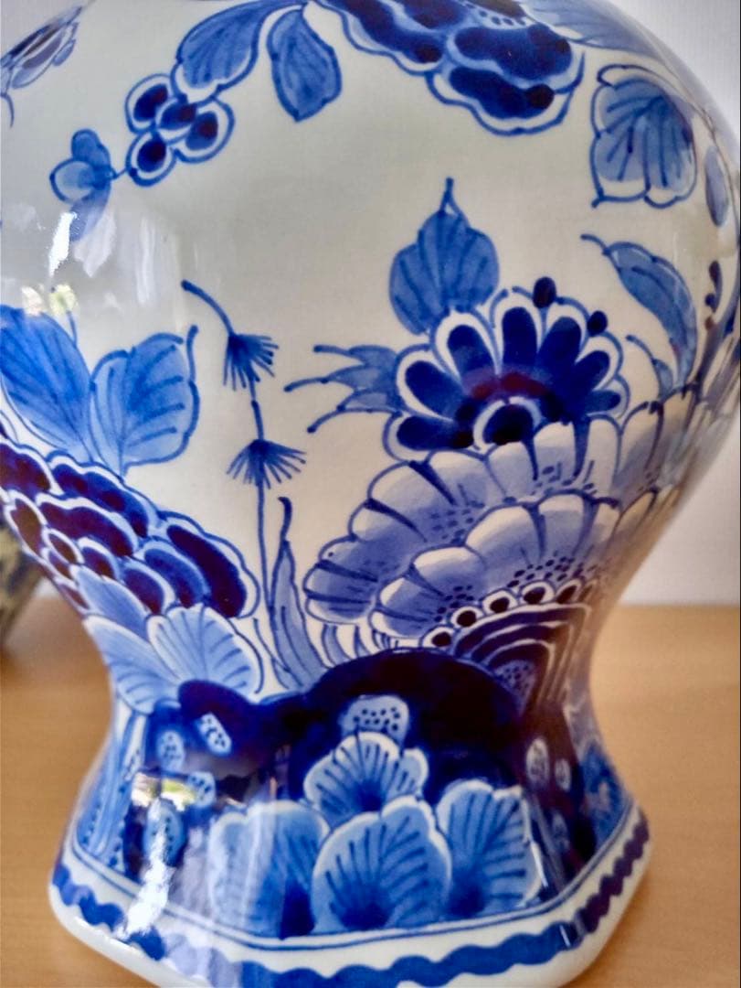 オランダ　デルフト 花瓶　ロイヤルデルフト 壺　アンティーク