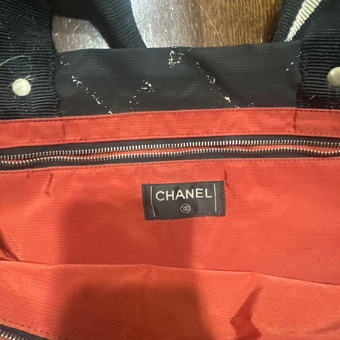 シャネル　旧トラベルライン　ナイロン　トートバッグ