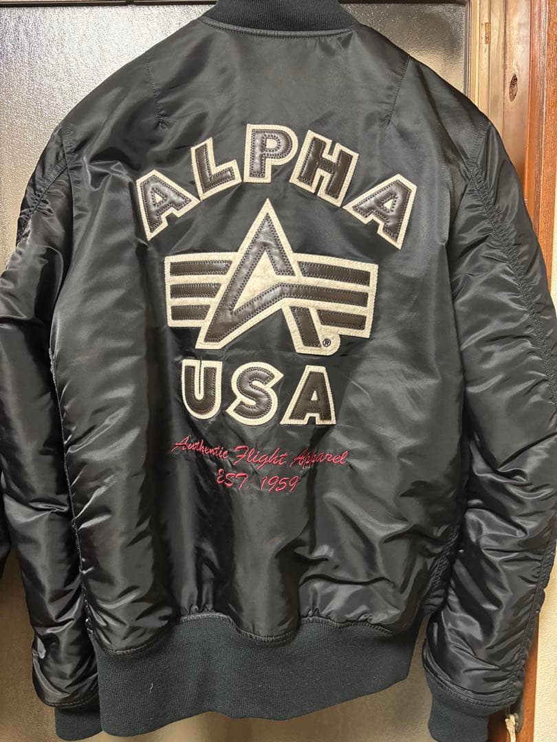ALPHA ブラック MA-1ジャケット