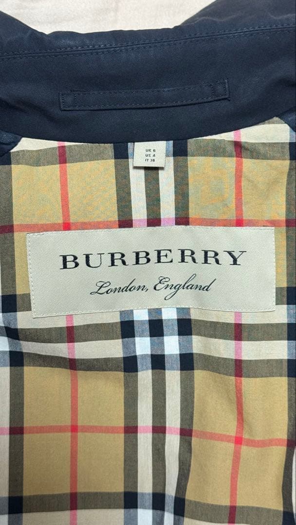 バーバリー トレンチコート 春秋冬 ブラック UK6 日本S〜Mサイズ