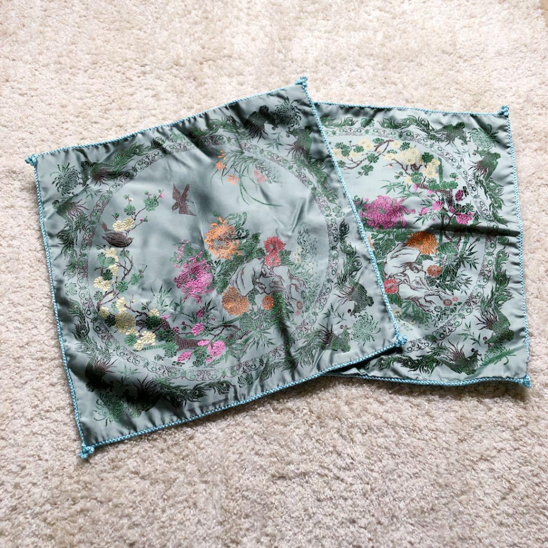 クッションカバー　シルク　2枚1組