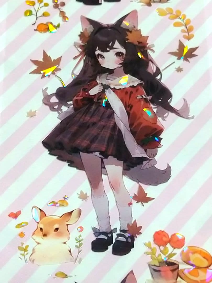 廃盤品✩J1069＃枫叶缘(贝壳光)未定義切り売り海外人物マステ女の子AIマステ