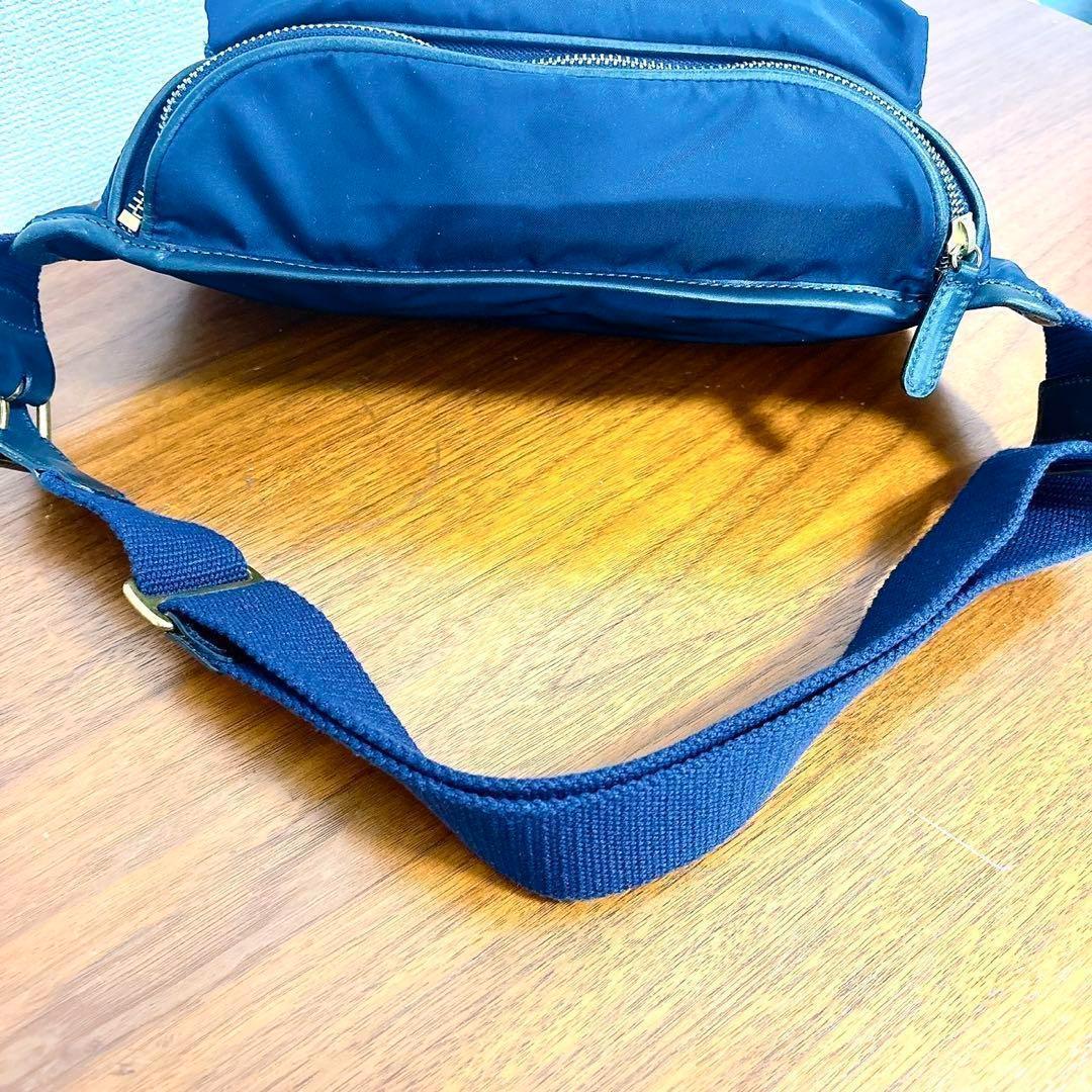 美品 Felisi フェリージ 799/10 ボディバッグ ネイビー イタリア製