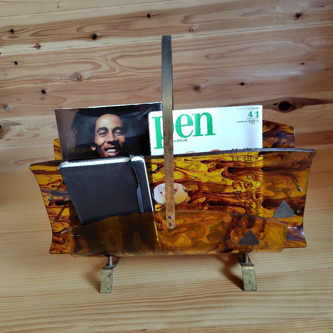 アンティーク　べっ甲　マガジンラック