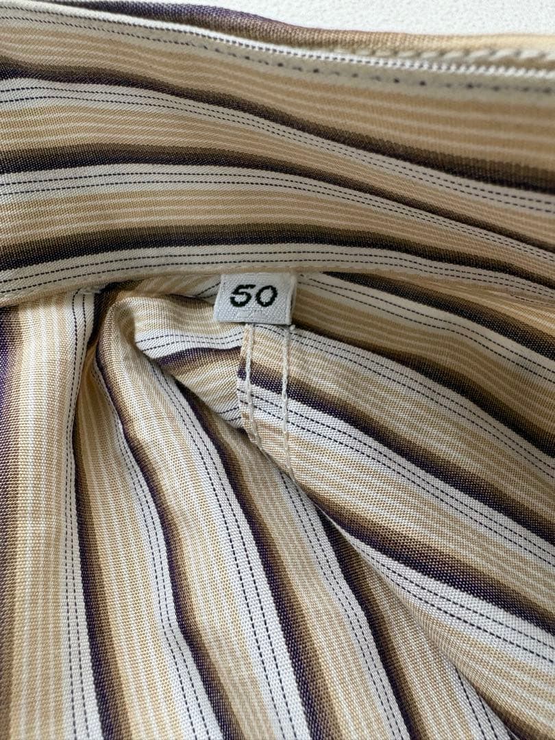 VERSACE イタリア製 ストライプ ロングスリーブシャツ 長袖 L