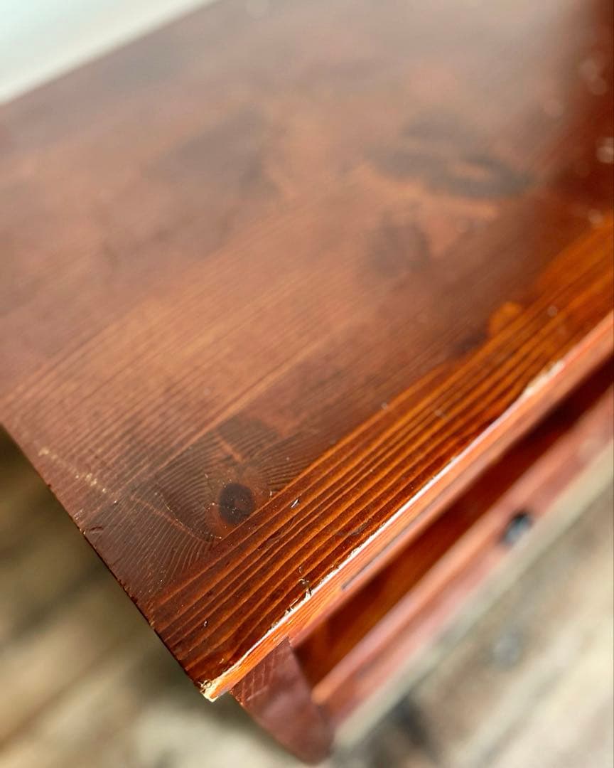 昭和レトロ 無垢材 ローボード テレビ台 古家具 国産木材 引出付 ローテーブル