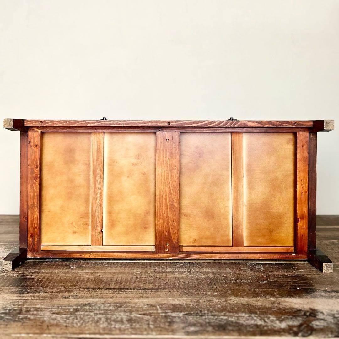 昭和レトロ 無垢材 ローボード テレビ台 古家具 国産木材 引出付 ローテーブル