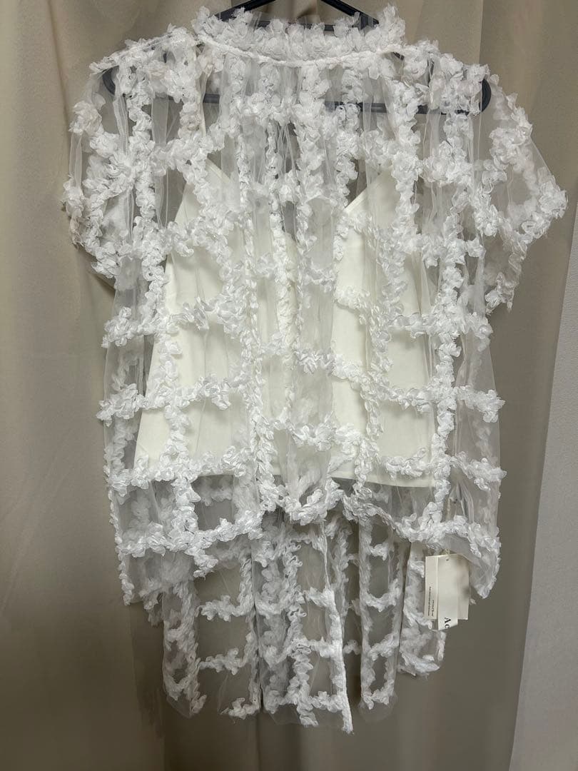 新品　acka. airy sheer blouse ブラウス　ホワイト