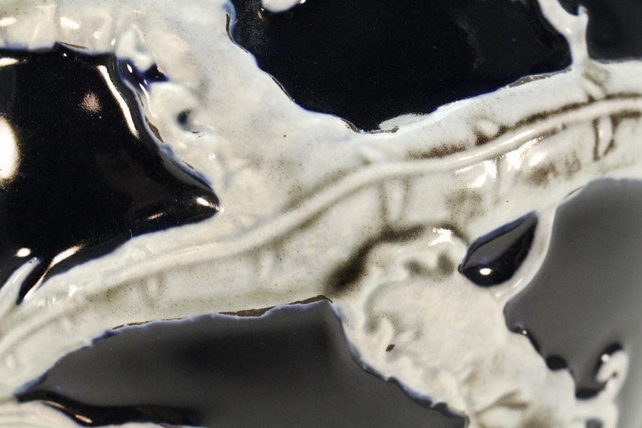 中国美術 瑠璃釉 纏白龍紋 梅瓶 内府 款 時代物(K-XA831)