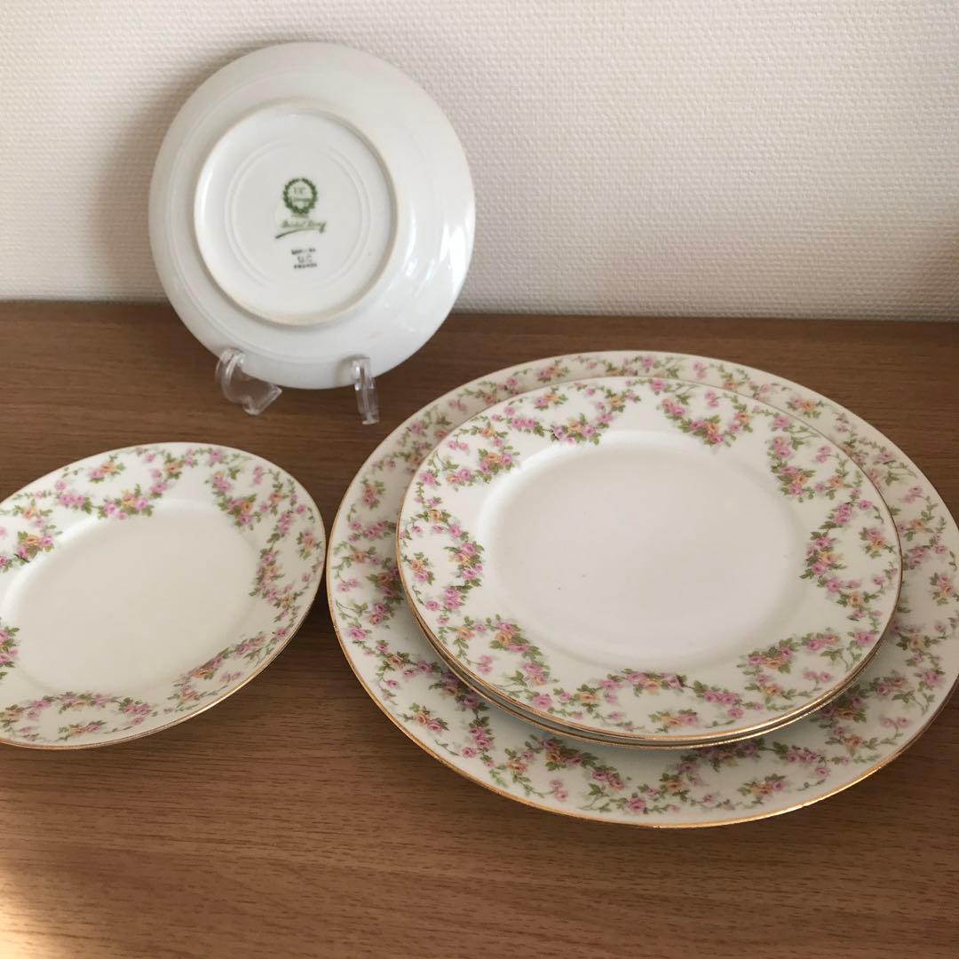 Limoges リモージュ　フランス　プレート　5枚　セット