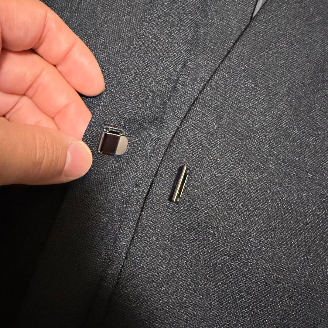 25年製未使用級　indivi パンツスーツ　セットアップ　ウォッシャブル　紺色