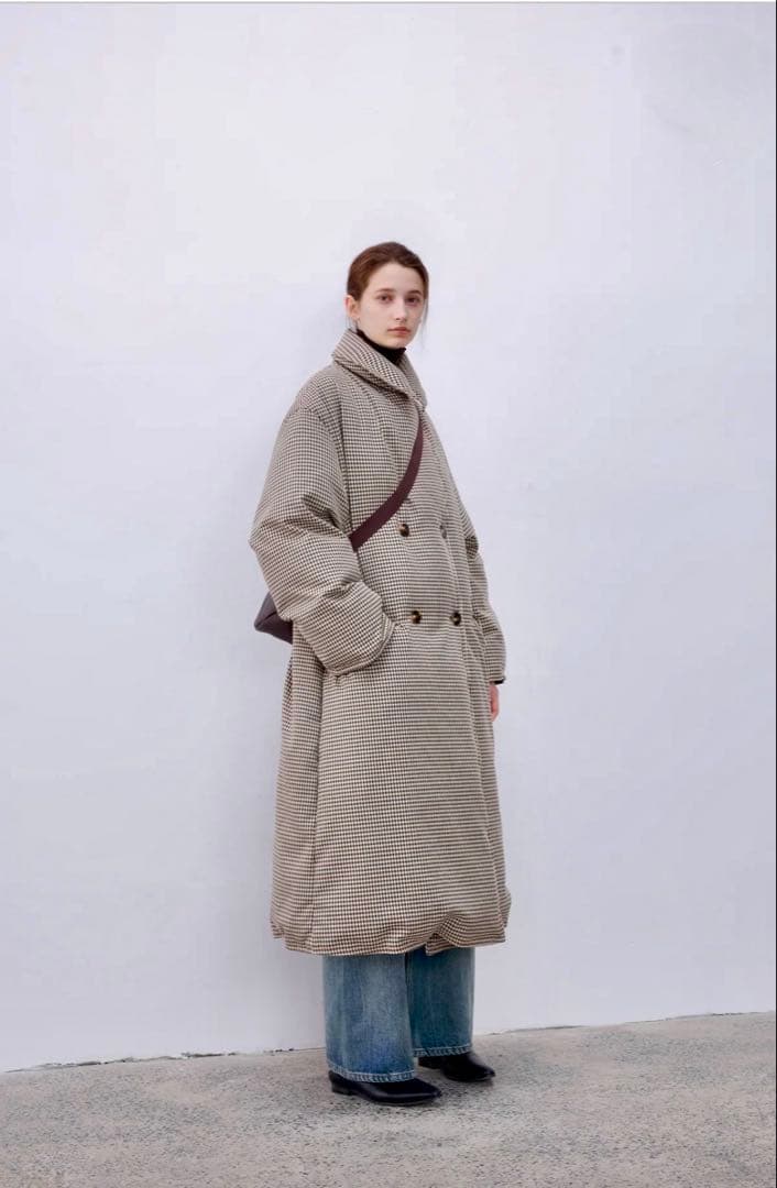 クラシカルチェックダウンコート(TAGEECHITA JAPAN)