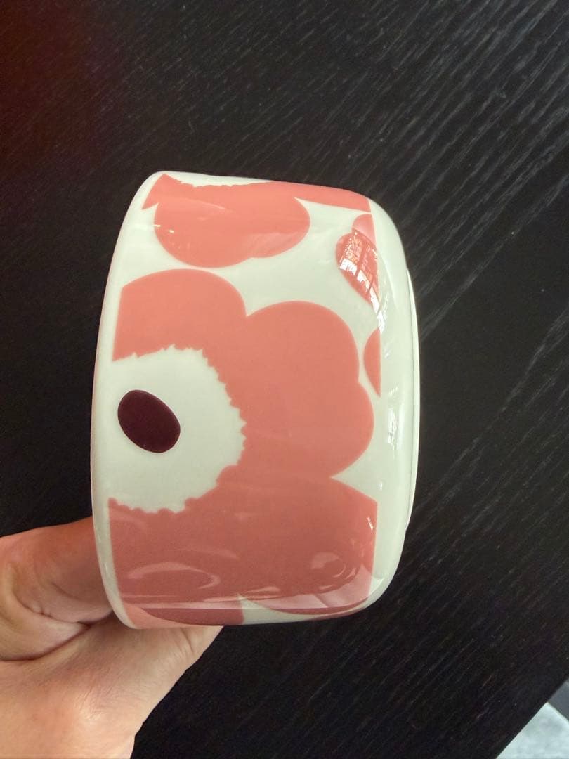 マリメッコ　限定　ウニッコ　ピンクxブラウン　4個セット　未使用含む箱無し