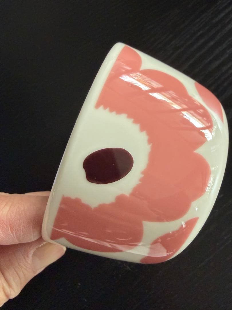 マリメッコ　限定　ウニッコ　ピンクxブラウン　4個セット　未使用含む箱無し