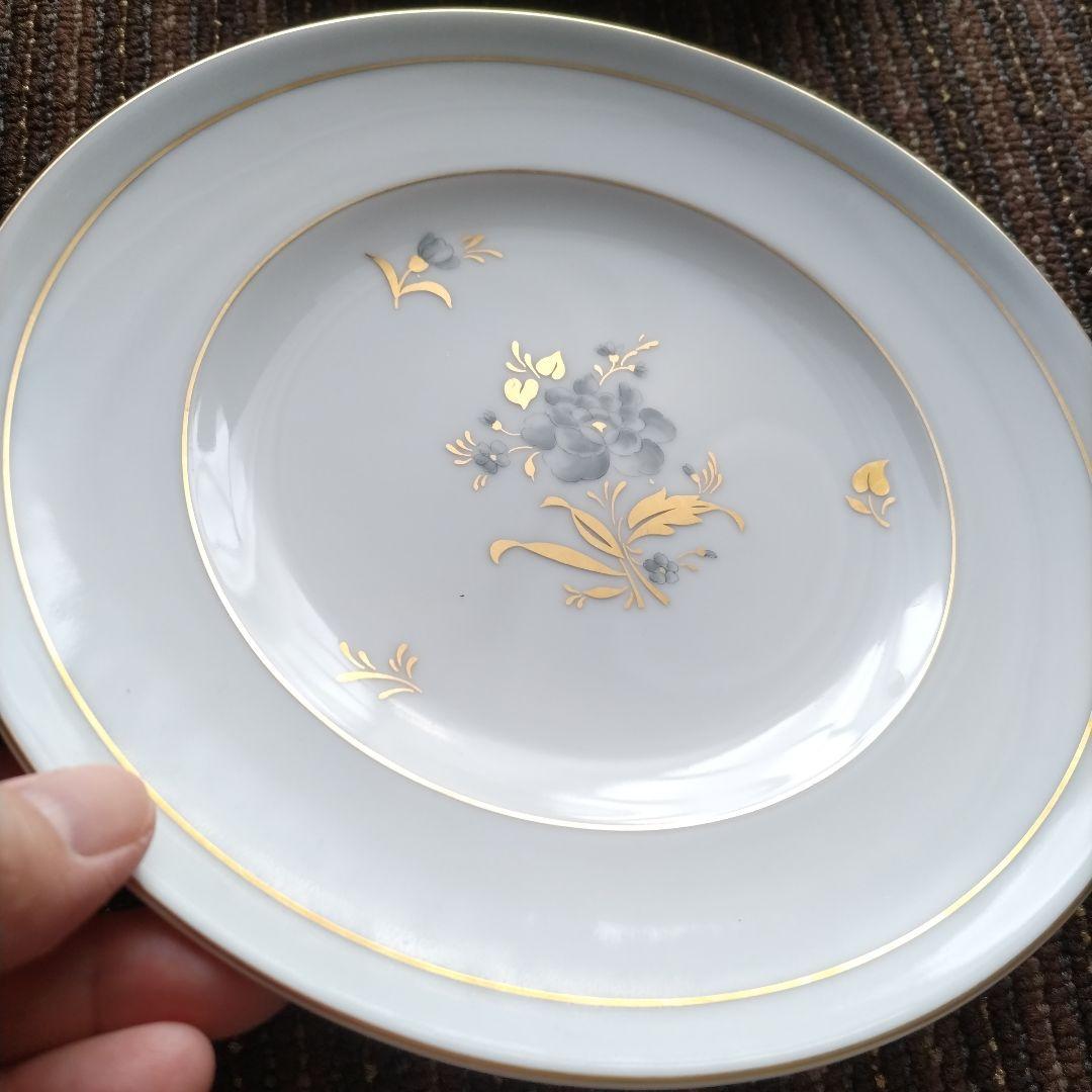 【１枚欠け補修有】ビングオーグレンダール　B&G　ケーキ皿　４枚セット