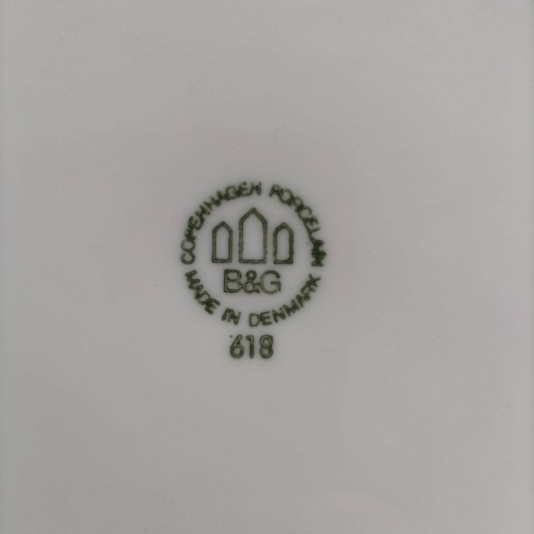 【１枚欠け補修有】ビングオーグレンダール　B&G　ケーキ皿　４枚セット