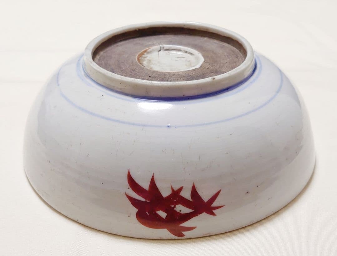 古伊万里　色絵赤絵　大中鉢　時代物