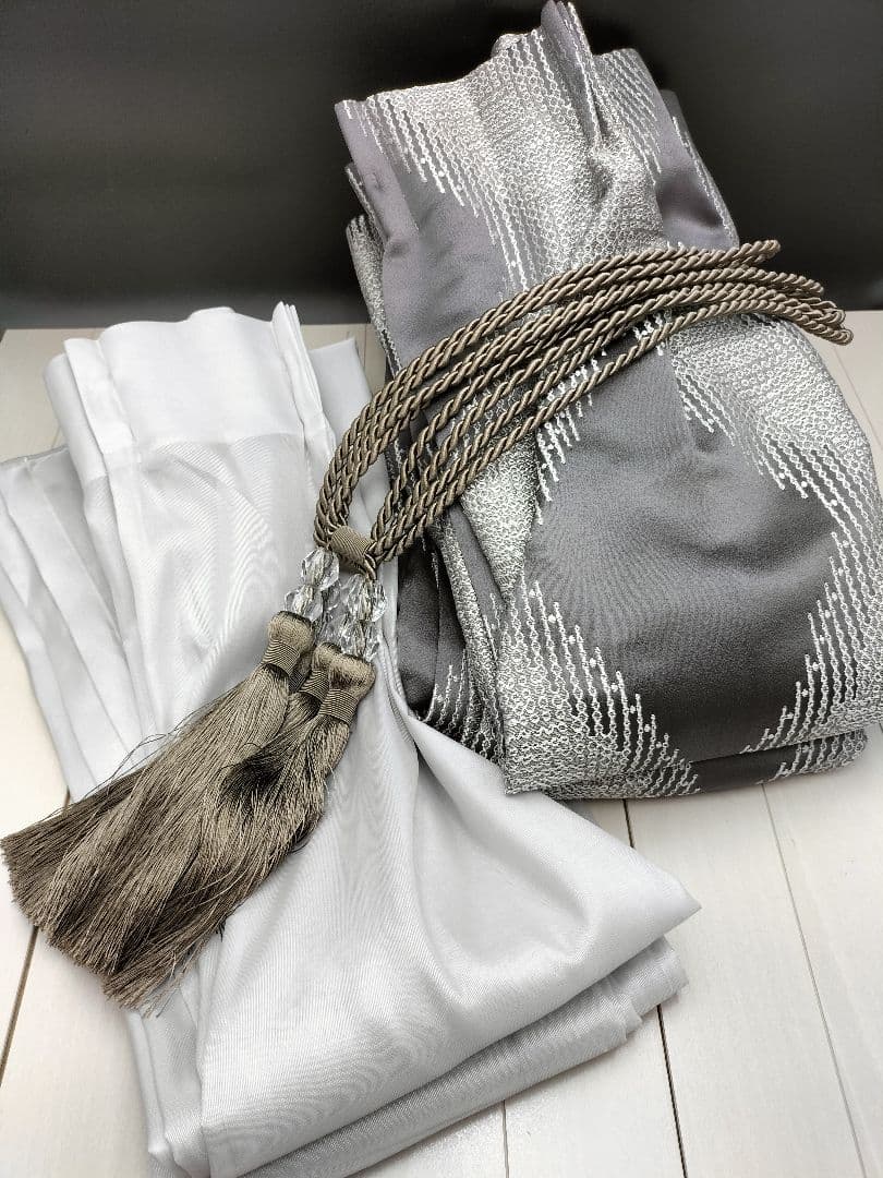 フジエテキスタイル◆レース&ドレープカーテン◆93×195◆N-2511KA14