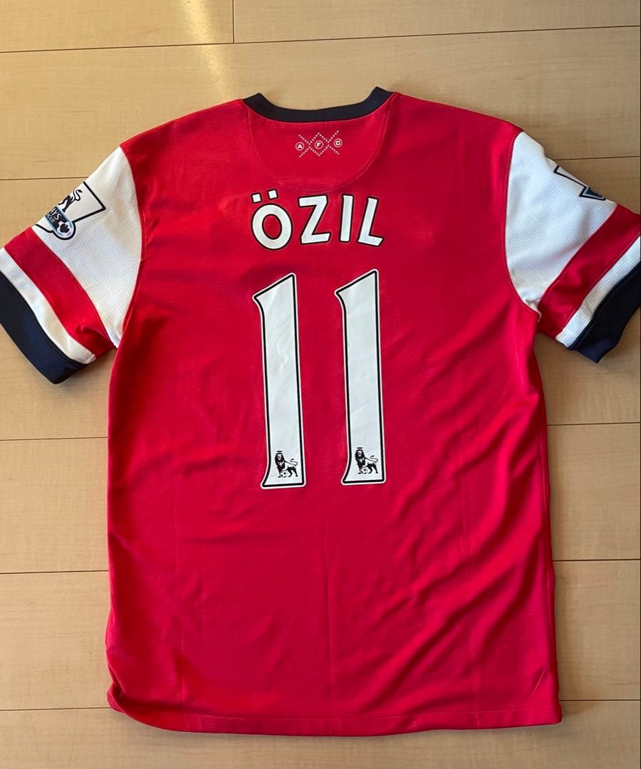 ナイキプレミアリーグアーセナルFCエジルサッカーユニフォームホーム13赤白紺14