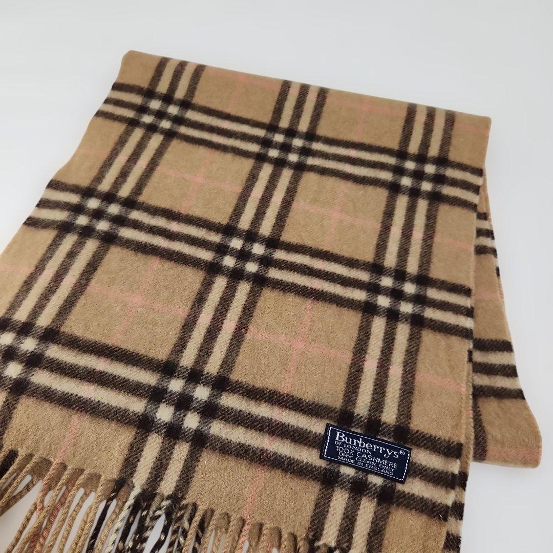 希少Burberrys カシミヤ100% チェックマフラー