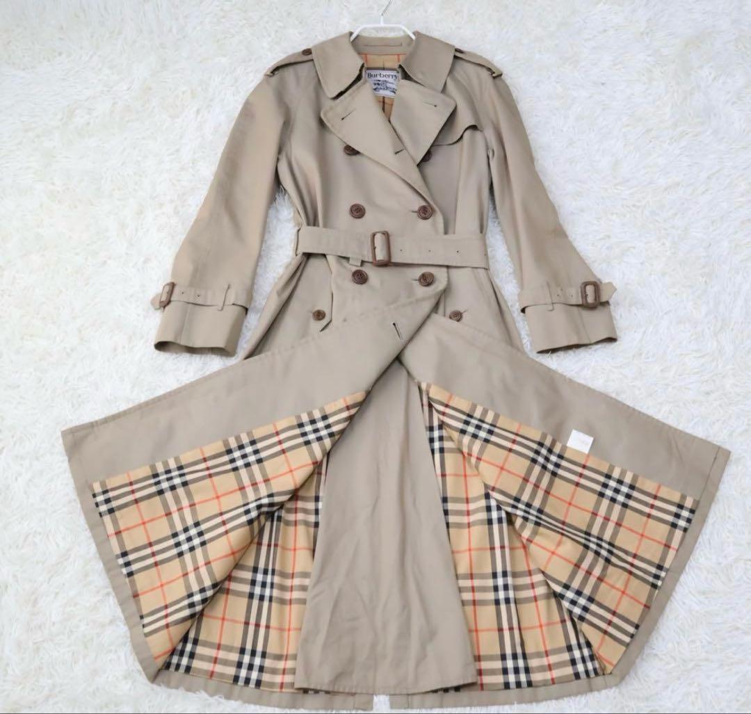 バーバリー　トレンチコート　ベージュ　ノバチェック