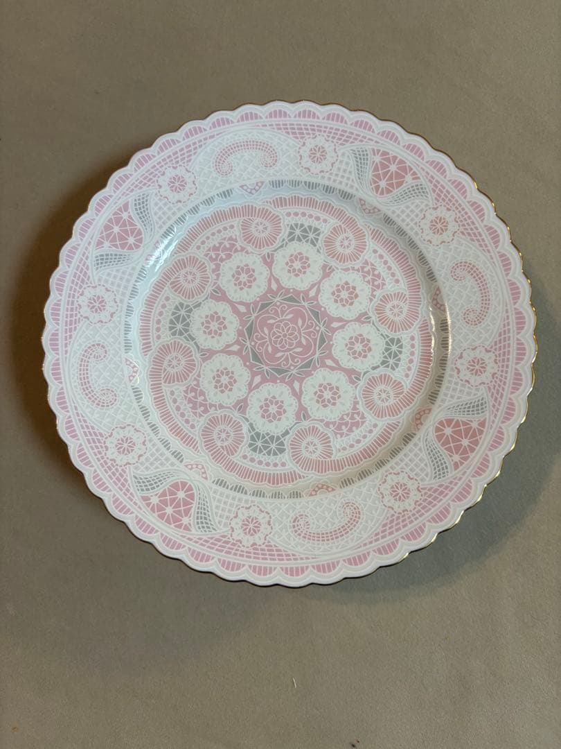 激カワ‼️新品　前畑陶器　ピンク花柄　オーバルプレート　中皿5枚　林九郎好きの方も