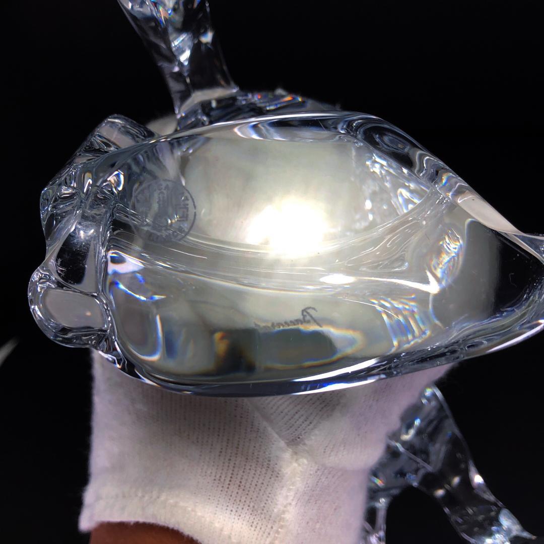 【美品】バカラ／クリスタル いななく馬 ホース 彫刻 置物／BC368