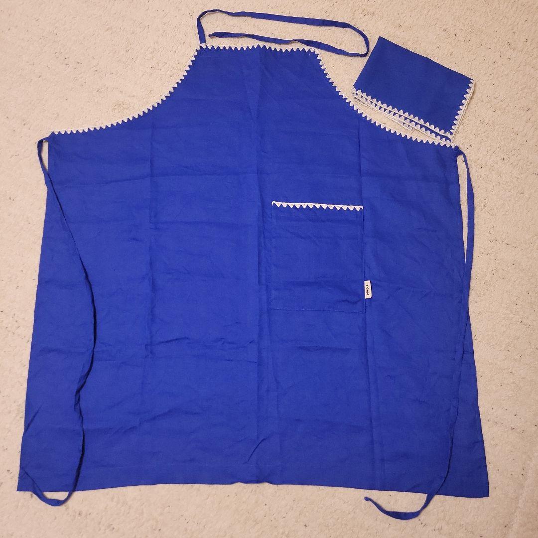 最終値下げ　タキマキ　エプロン TAKIMAKI 滝沢眞紀子　ブルー