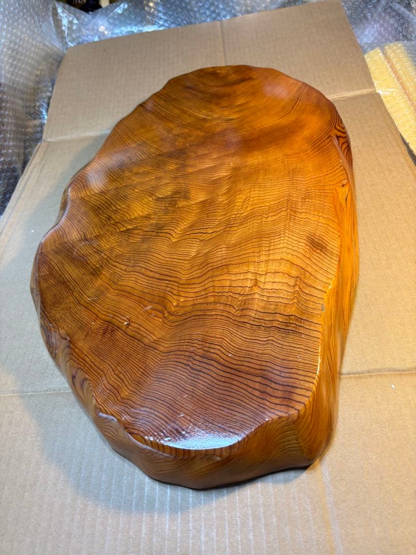 アンティークな大きめ屋久杉　花台　　54cmx31cm 虎杢　希少