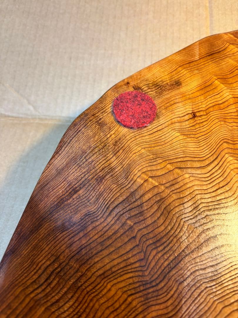 アンティークな大きめ屋久杉　花台　　54cmx31cm 虎杢　希少