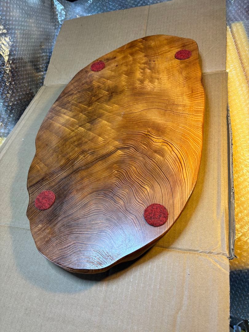 アンティークな大きめ屋久杉　花台　　54cmx31cm 虎杢　希少