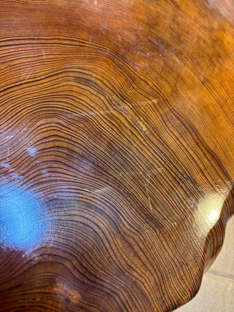 アンティークな大きめ屋久杉　花台　　54cmx31cm 虎杢　希少