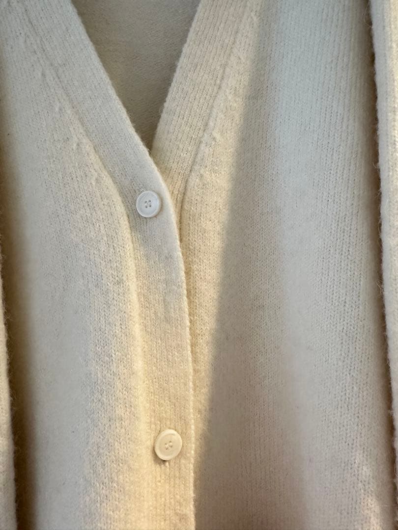 naeアルパカカーディガン ホワイトAlpaca Cardigan