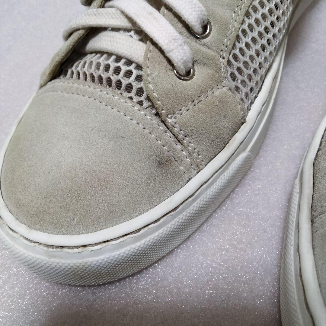 CHANELメッシュスニーカーココマークホワイト×グレーベージュ系 24cm前後