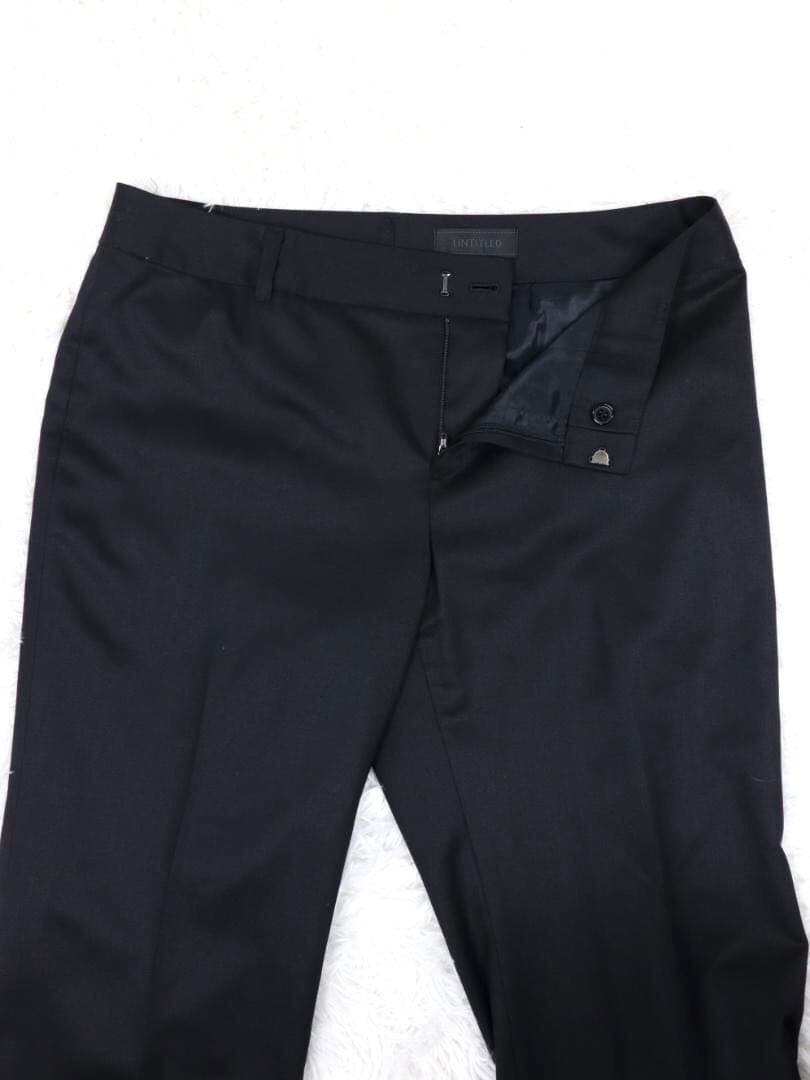 入園入学セレモニー UNTITLED ブラックパンツスーツ 大きい サイズ44