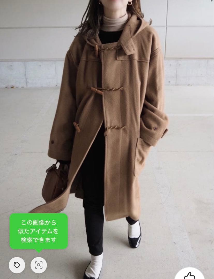 【AURALEE】ベビーキャメル ビッグダッフルコート WOMEN