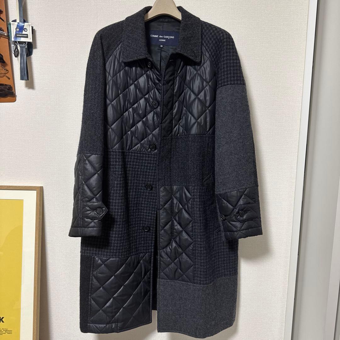 コムデギャルソンオム 23AW ウールツイード他素材MIX コート