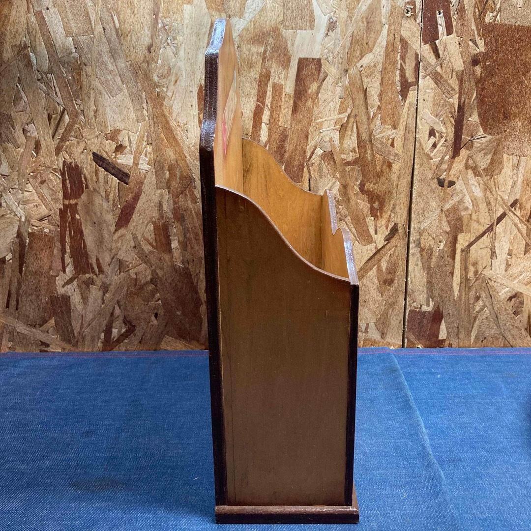 木製収納ボックス 女の子のイラスト付き