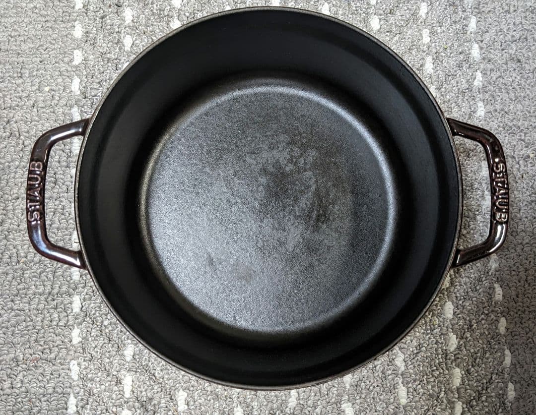 STAUB ストウブ ラウンド ココット 24cm オーベルジン レシピ本付き