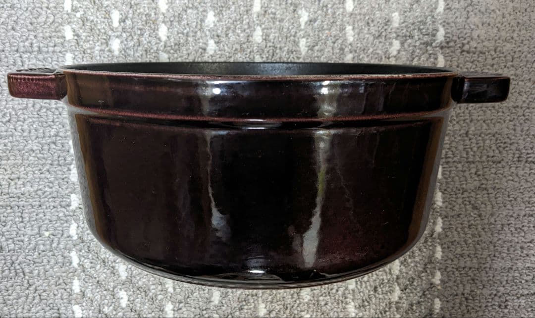 STAUB ストウブ ラウンド ココット 24cm オーベルジン レシピ本付き