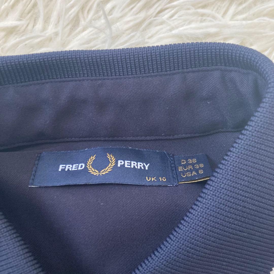 FRED PERRY x Ray BEAMS♡極美品　リブカラーシャツ ネイビー