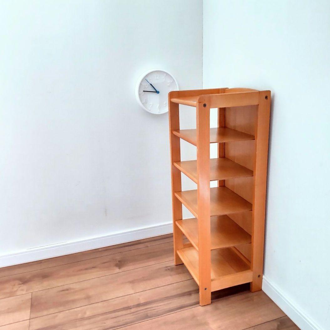 ビンテージ　オープンシェルフ　天然木材　５段収納　ラック　フクダクラフト
