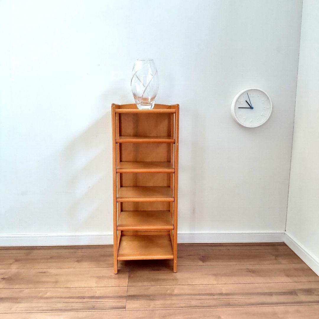 ビンテージ　オープンシェルフ　天然木材　５段収納　ラック　フクダクラフト