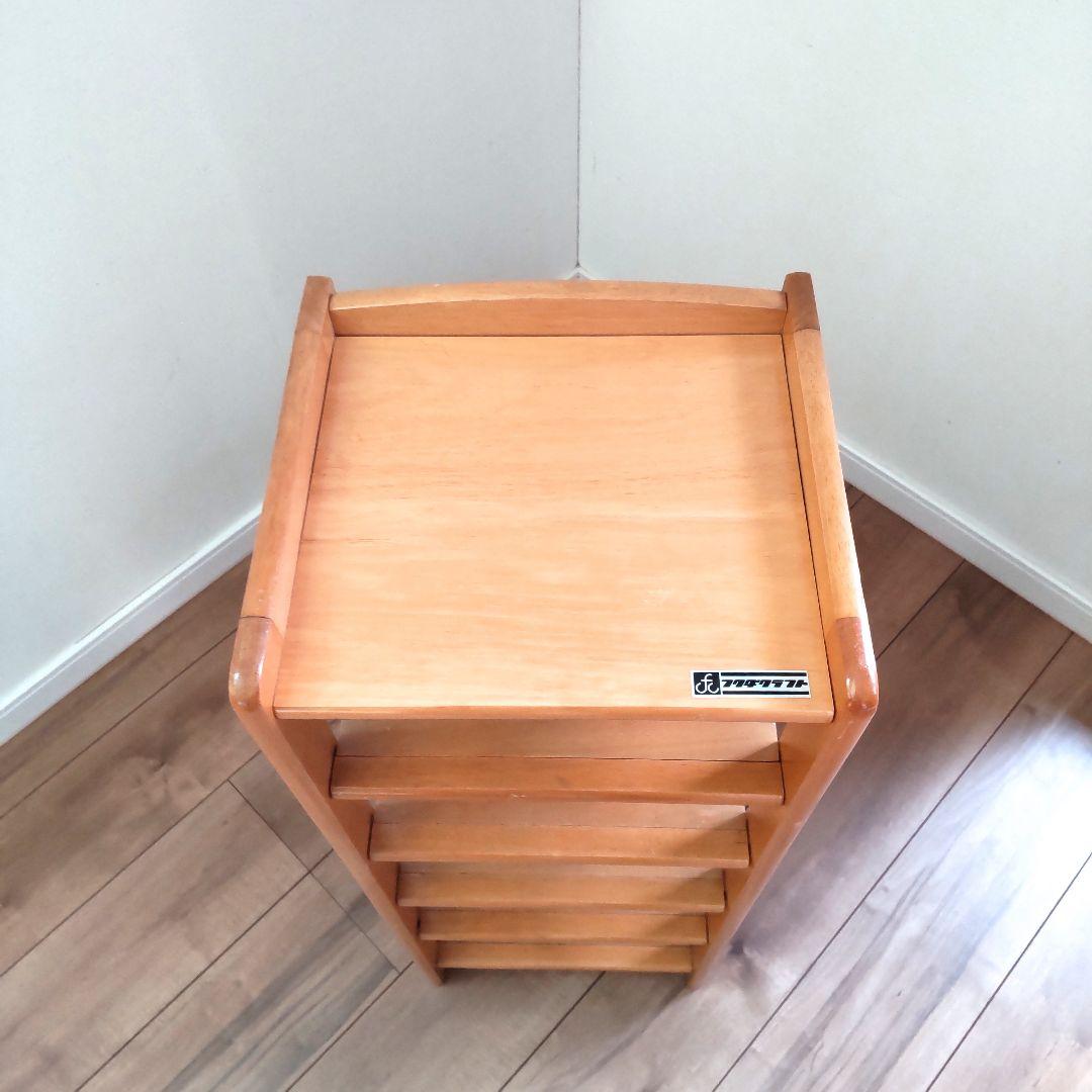 ビンテージ　オープンシェルフ　天然木材　５段収納　ラック　フクダクラフト