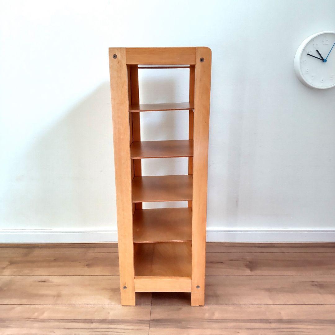 ビンテージ　オープンシェルフ　天然木材　５段収納　ラック　フクダクラフト
