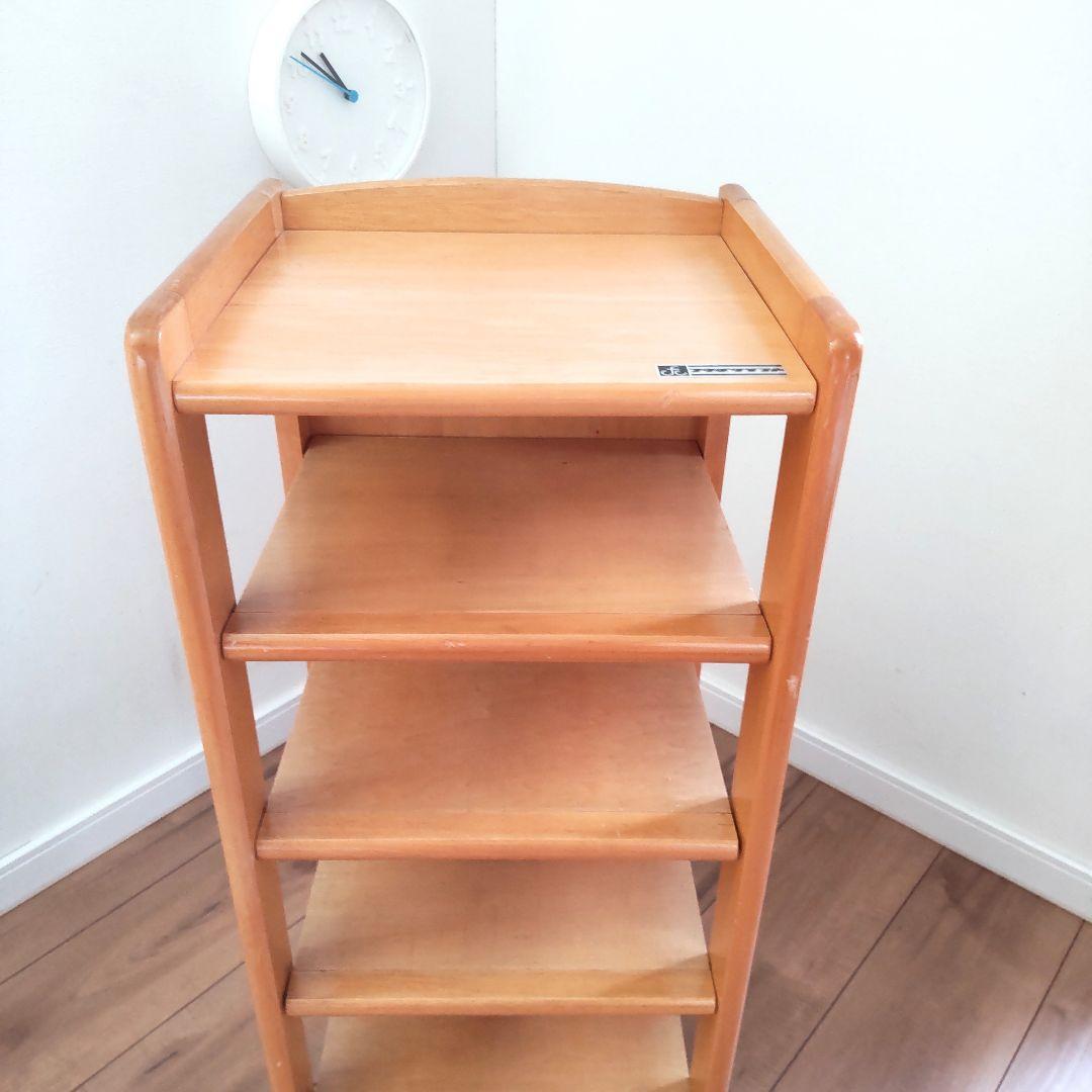 ビンテージ　オープンシェルフ　天然木材　５段収納　ラック　フクダクラフト
